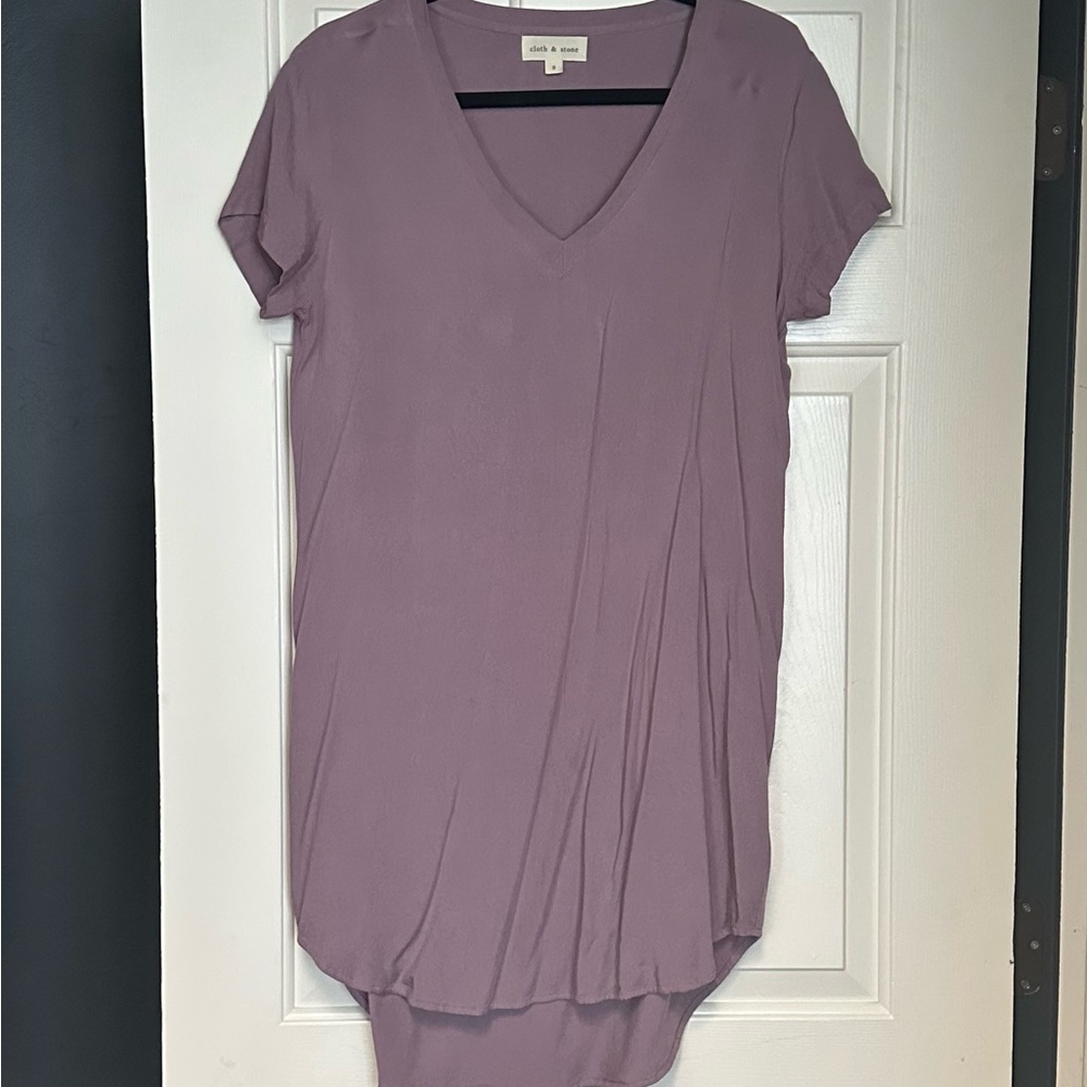 Cloth & Stone Women's V-Neck Shirt dress